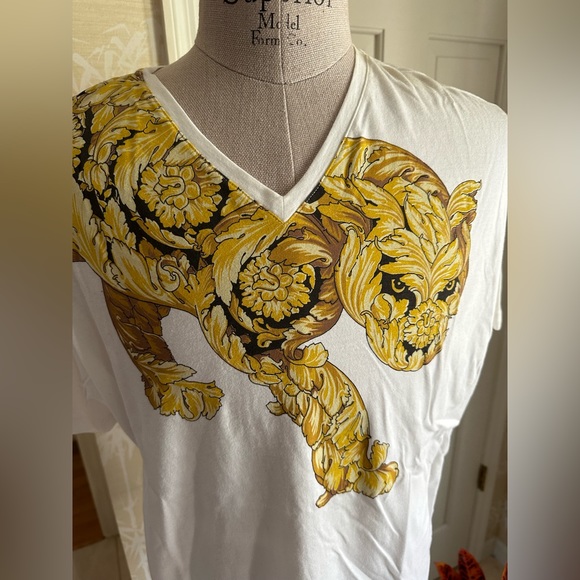 Versace Collection Gold Tiger Front / Back Tshirt, XXXL - Picture 2 of 8